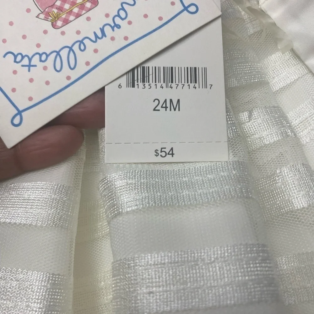 Marmellata Girls Dress 24M Ivory Set Shorts Headband Ruffles Lined Short Sleeve